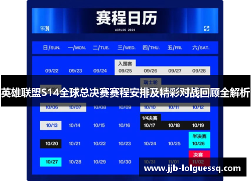 英雄联盟S14全球总决赛赛程安排及精彩对战回顾全解析